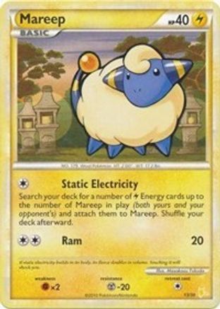 Mareep (#20) 020  HGSS Trainer Kit Gyarados & Raichu - Common