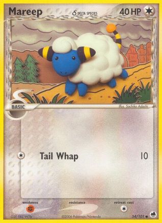 Mareep (Delta Species) 054/101  - Reverse Holofoil Dragon Frontiers - Common