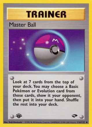 Master Ball 116/132  - 1st Edition Gym Challenge - Uncommon