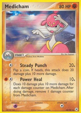 Medicham 042/101  - Reverse Holofoil Hidden Legends - Uncommon