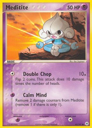 Meditite 065/101  - Reverse Holofoil Hidden Legends - Common