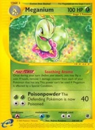 Meganium (54) 054  - Reverse Holofoil Expedition - Rare
