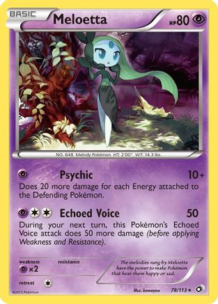 Meloetta (78) 078/113  - Holofoil Legendary Treasures - Holo Rare