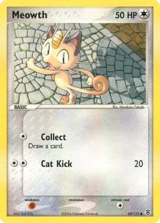 Meowth 069/112  - Reverse Holofoil FireRed & LeafGreen - Common