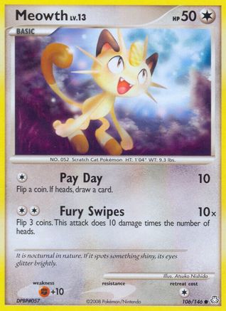 Meowth 106/146  Legends Awakened - Common