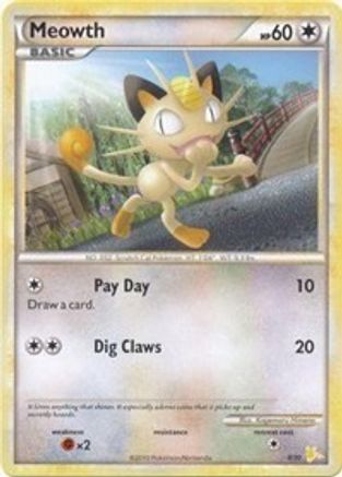 Meowth (#12) 012  HGSS Trainer Kit Gyarados & Raichu - Common