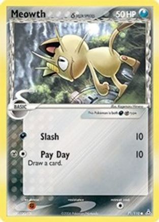 Meowth (Delta Species) 071/110  - Reverse Holofoil Holon Phantoms - Common