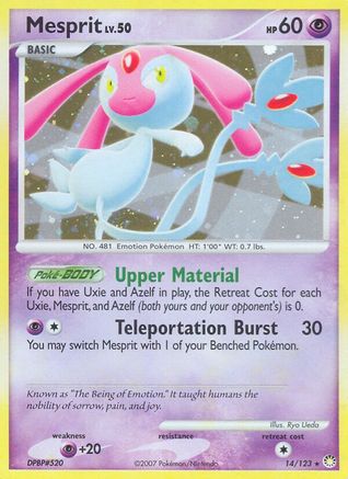 Mesprit 014/123  - Holofoil Mysterious Treasures - Holo Rare