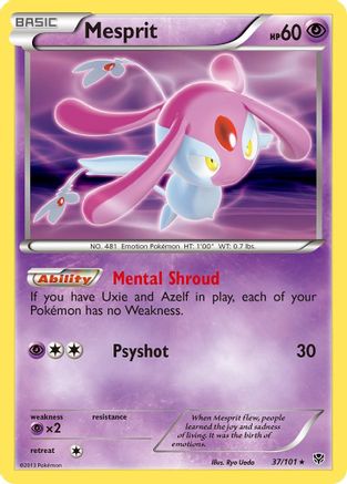Mesprit 037/101  - Holofoil Plasma Blast - Holo Rare