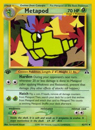 Metapod 042/75  - 1st Edition Neo Discovery - Uncommon
