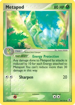 Metapod 039  - Reverse Holofoil FireRed & LeafGreen - Uncommon