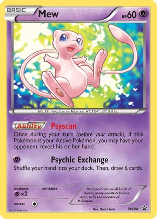 Mew BW98  - Holofoil Black and White Promos - Promo