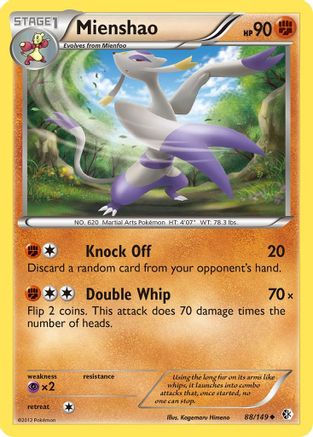 Mienshao 088  - Reverse Holofoil Boundaries Crossed - Uncommon