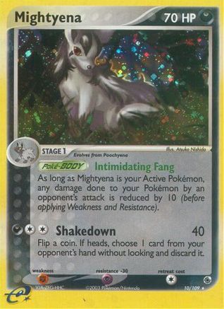Mightyena 010/109  - Holofoil Ruby and Sapphire - Holo Rare