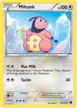 Miltank 093  - Reverse Holofoil Plasma Freeze - Uncommon