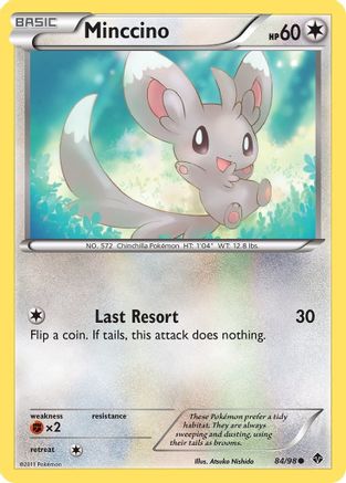 Minccino 084/98  - Reverse Holofoil Emerging Powers - Common