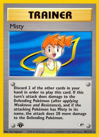 Misty (102) 102/132  - Unlimited Gym Heroes - Rare