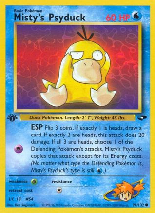 Misty's Psyduck 090/132  - 1st Edition Gym Challenge - Common