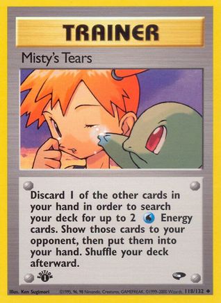 Misty's Tears 118/132  - Unlimited Gym Challenge - Uncommon