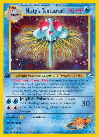 Misty's Tentacruel 010/132  - 1st Edition Holofoil Gym Heroes - Holo Rare