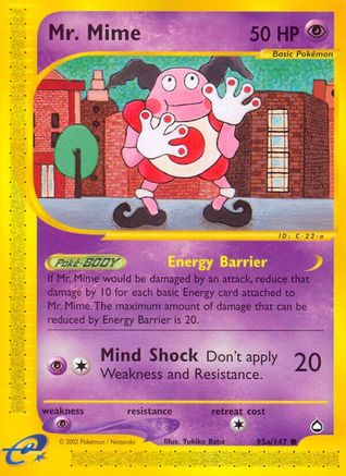 Mr. Mime (95a) 95a/147  - Reverse Holofoil Aquapolis - Common