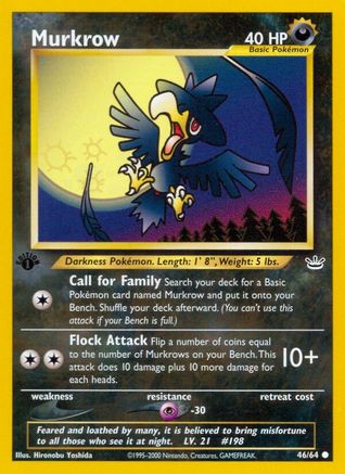 Murkrow 046/64  - 1st Edition Neo Revelation - Common