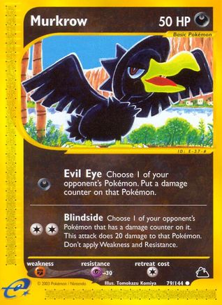 Murkrow 079  - Reverse Holofoil Skyridge - Common