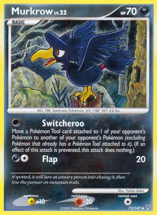 Murkrow 072  - Reverse Holofoil Supreme Victors - Uncommon
