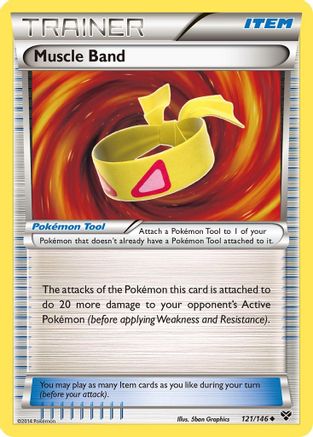 Muscle Band 121/146  - Reverse Holofoil XY Base Set - Uncommon