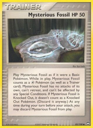 Mysterious Fossil 085  - Reverse Holofoil Power Keepers - Common