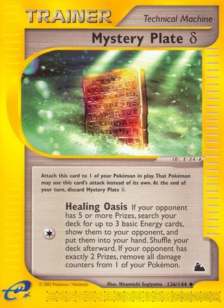 Mystery Plate Delta 136  - Reverse Holofoil Skyridge - Uncommon