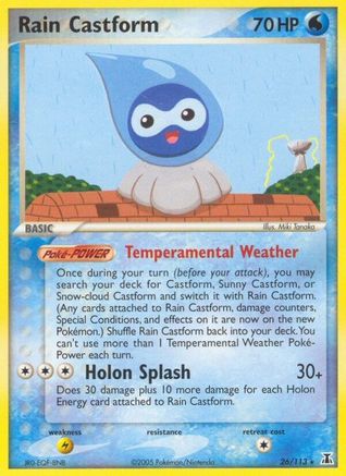 Rain Castform 026  Delta Species - Rare