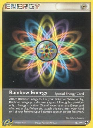 Rainbow Energy 095/109  - Reverse Holofoil Ruby and Sapphire - Rare