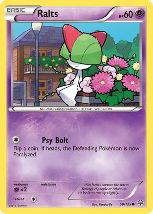 Ralts 059  - Reverse Holofoil Plasma Storm - Common