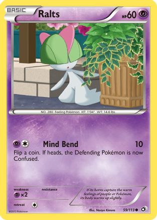 Ralts 059  - Reverse Holofoil Legendary Treasures - Common