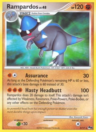 Rampardos 005  - Holofoil POP Series 6 - Rare