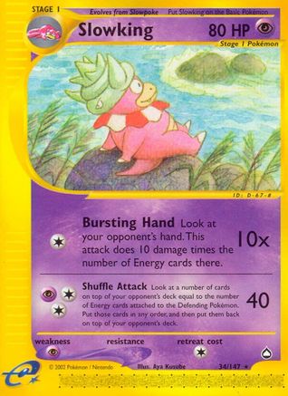 Slowking 034  - Reverse Holofoil Aquapolis - Rare