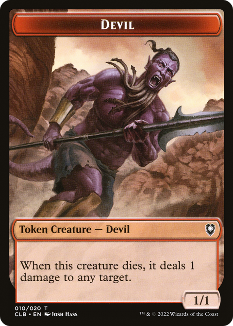 Devil Token (CLB-010) - Battle for Baldur's Gate Tokens Foil