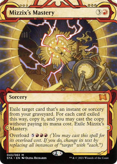 Mizzix's Mastery (STA-043) - Strixhaven Mystical Archive: (Showcase) (Borderless) Etched Foil