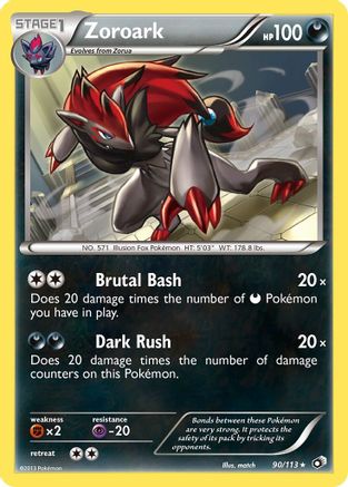 Zoroark 090/113  - Reverse Holofoil Legendary Treasures - Holo Rare
