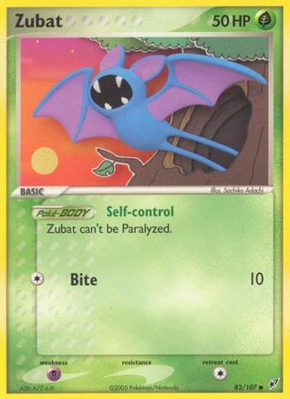 Zubat 083  - Reverse Holofoil Deoxys - Common