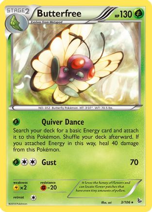 Butterfree 003/106  XY  Flashfire - Rare