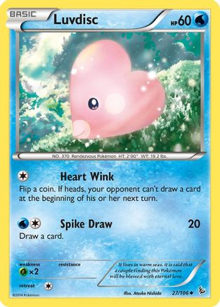 Luvdisc 027  - Reverse Holofoil XY  Flashfire - Uncommon