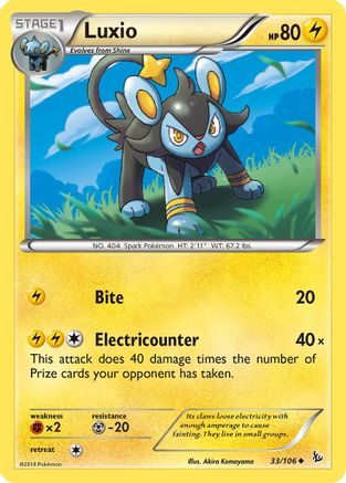 Luxio 033  - Reverse Holofoil XY  Flashfire - Uncommon