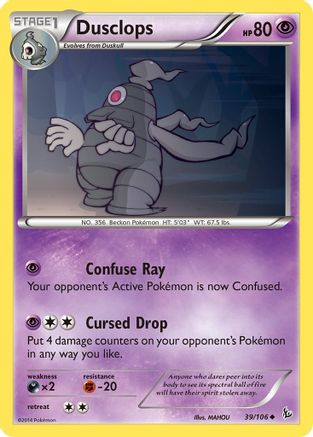Dusclops 039  - Reverse Holofoil XY  Flashfire - Uncommon