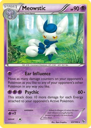 Meowstic 043  XY  Flashfire - Rare