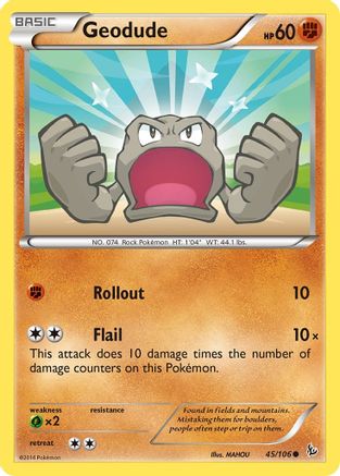 Geodude 045  XY  Flashfire - Common