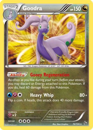 Goodra 074/106  - Reverse Holofoil XY  Flashfire - Holo Rare