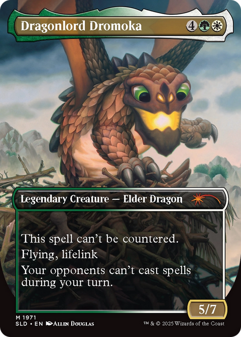 Dragonlord Dromoka // Dragonlord Dromoka (SLD-1971) - Secret Lair Drop (Borderless) Foil