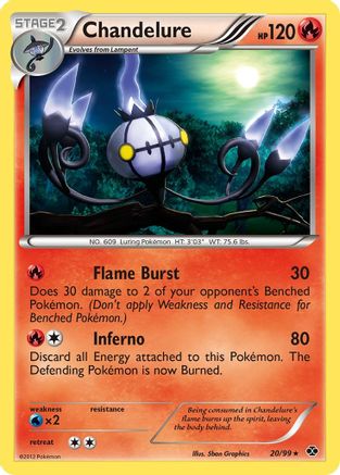 Chandelure 020  - Holofoil Next Destinies - Holo Rare